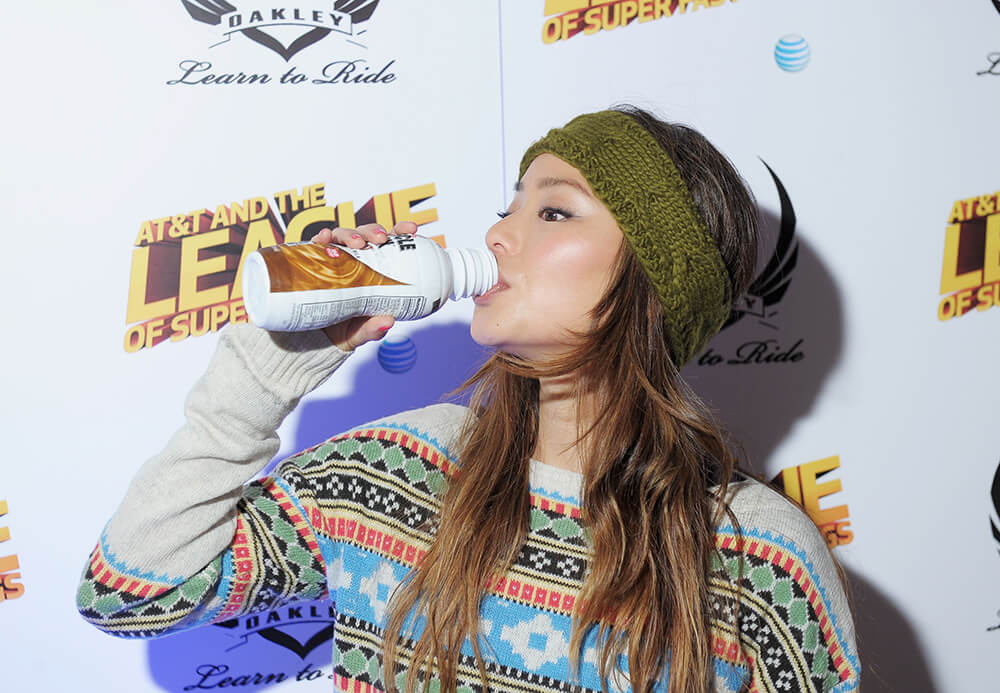 PARK CITY, UT - JANUARY 21: Actress Jamie Chung attends Day 2 of Oakley Learn To Ride Fueled by Muscle Milk and Lounge on January 21, 2012 in Park City, Utah. (Photo by Michael Loccisano/Getty Images for Cytosport)